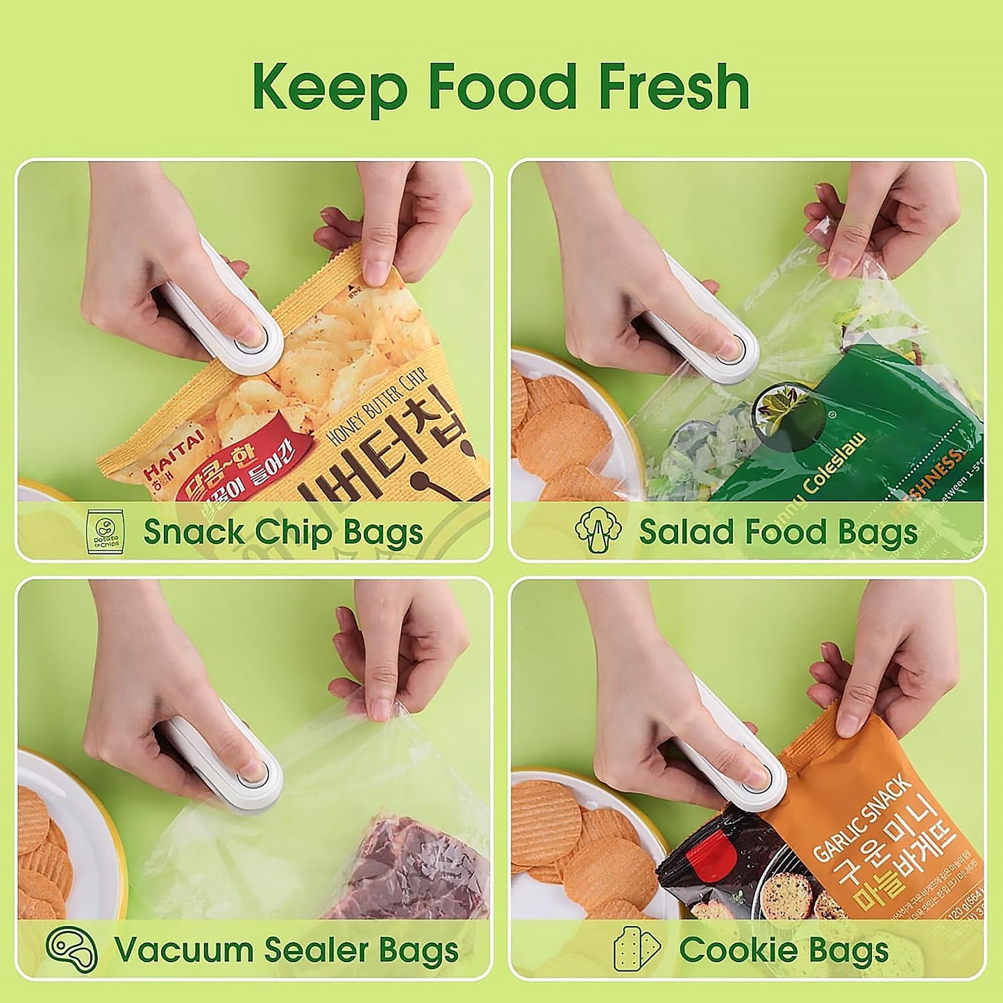 2-in-1 USB Rechargeable Mini Bag Sealer & Cutter
